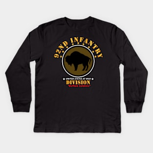 92nd Infantry Division - Buffalo Soldiers wo DS Kids Long Sleeve T-Shirt